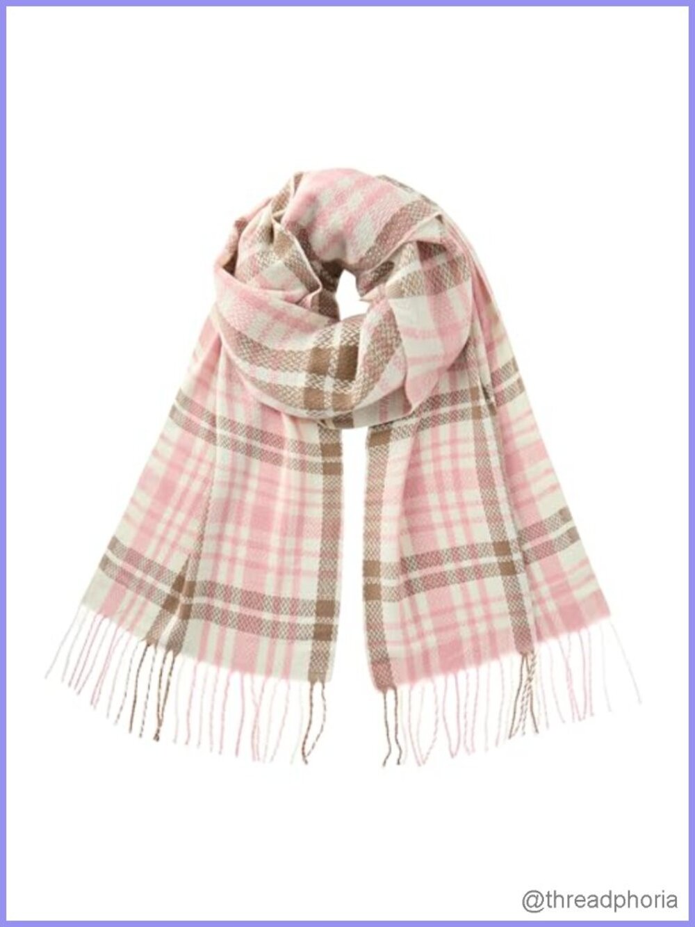 Ultra-Soft Cashmere Feel Acrylic Scarf with Tassel Fringe Wrap Shawl